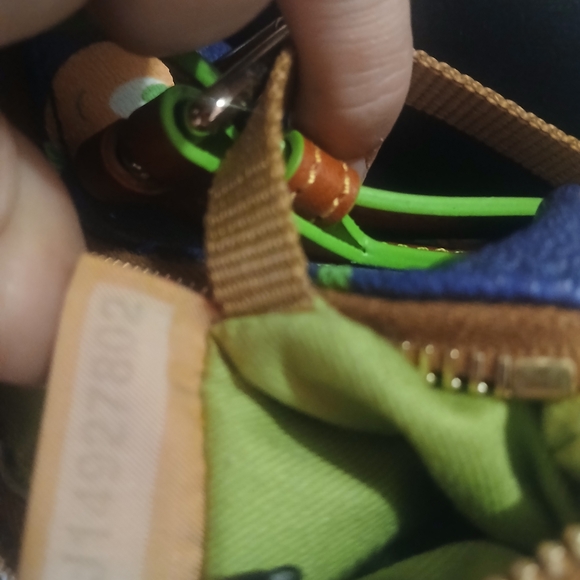 Dooney & Bourke Navy and Orange Satchel - Picture 4 of 4